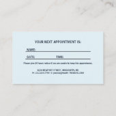 Gelbe Blumen auf Navy Blue-Hintergrund Monogram Terminkarte (Rückseite)