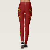 Gelbe Blumen auf Weinbergen Leggings (Rückseite)
