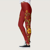 Gelbe Blumen auf Weinbergen Leggings (Links)