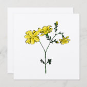 Gelbe Blumen aus Nepal Dankeskarte (Vorne/Hinten)