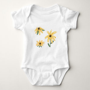 Gelbe Blumen Baby Strampler