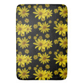 Gelbe Blumen Badematte (Vorderseite Vertikal)
