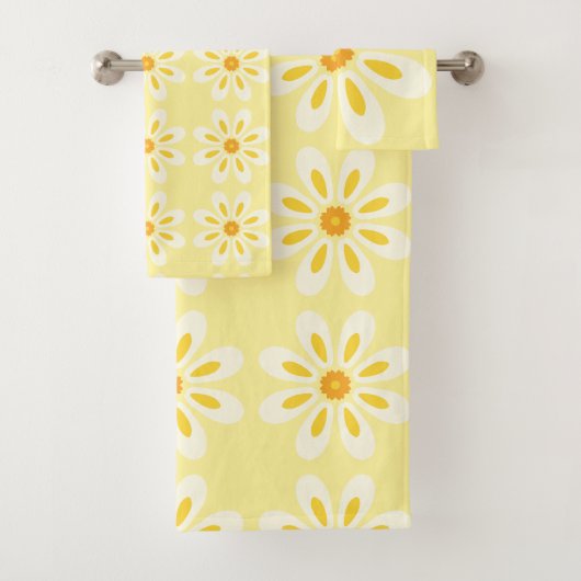 Gelbe Blumen Badhandtuch Set (Insitu)