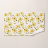 Gelbe Blumen Badhandtuch Set (Handtuch)