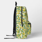Gelbe Blumen Bedruckter Rucksack (Links)