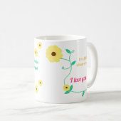 Gelbe Blumen-bester Freund-Tasse Kaffeetasse (VorderseiteRechts)