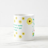 Gelbe Blumen-bester Freund-Tasse Kaffeetasse (Mittel)