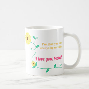 Gelbe Blumen-bester Freund-Tasse Kaffeetasse