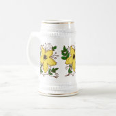gelbe Blumen Bierglas (Vorderseite Links)