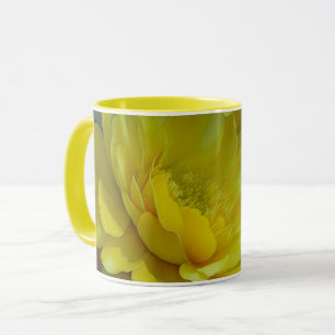 Gelbe Blumen Blume Petals Art Tasse Cup