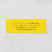 Gelbe Blumen, Blumen, Florist, Blume Shop Mini Visitenkarte (Rückseite)