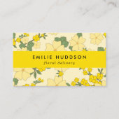 Gelbe Blumen, Blumen, Florist, Blume Shop Visitenkarte (Vorderseite)