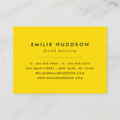 Gelbe Blumen, Blumen, Florist, Blume Shop Visitenkarte (Rückseite)