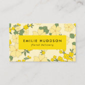 Gelbe Blumen, Blumen, Florist, Blume Shop Visitenkarte (Vorderseite)