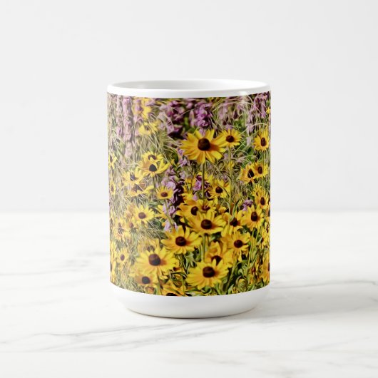 Gelbe Blumen Blumenbecher Tasse Cup (Mittel)