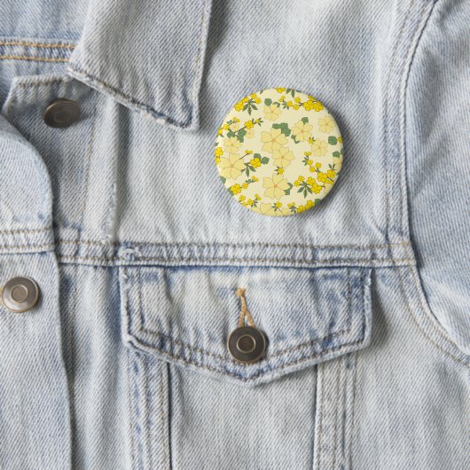 Gelbe Blumen, Blumenmuster, Muster von Blume Button (Beispiel)