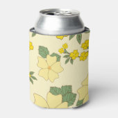 Gelbe Blumen, Blumenmuster, Muster von Blume Dosenkühler (Kanne Vorderseite)
