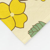 Gelbe Blumen, Blumenmuster, Muster von Blume Fleecedecke (Ecke)