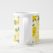 Gelbe Blumen, Blumenmuster, Muster von Blume Jumbo-Tasse (Rückseite)