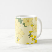 Gelbe Blumen, Blumenmuster, Muster von Blume Kaffeetasse (VorderseiteRechts)