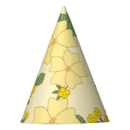 Gelbe Blumen, Blumenmuster, Muster von Blume Partyhütchen