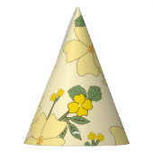 Gelbe Blumen, Blumenmuster, Muster von Blume Partyhütchen (Links)