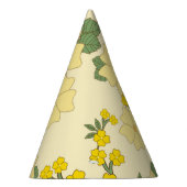 Gelbe Blumen, Blumenmuster, Muster von Blume Partyhütchen (Rechts)