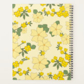 Gelbe Blumen, Blumenmuster, Muster von Blume Planer (Rückseite)
