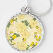 Gelbe Blumen, Blumenmuster, Muster von Blume Schlüsselanhänger (Vorne)