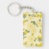 Gelbe Blumen, Blumenmuster, Muster von Blume Schlüsselanhänger (Vorderseite)
