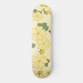 Gelbe Blumen, Blumenmuster, Muster von Blume Skateboard (Vorderseite)