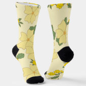 Gelbe Blumen, Blumenmuster, Muster von Blume Socken (Gewinkelt)