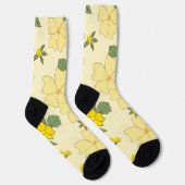 Gelbe Blumen, Blumenmuster, Muster von Blume Socken (Rechts)