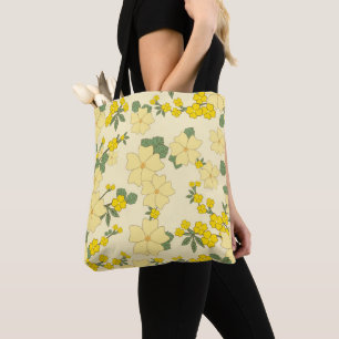 Gelbe Blumen, Blumenmuster, Muster von Blume Tasche