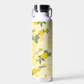 Gelbe Blumen, Blumenmuster, Muster von Blume Trinkflasche (Vorne)