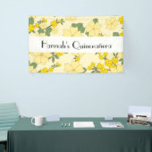 Gelbe Blumen, Blumenmuster, Quinceanera Banner (Messeveranstaltung)