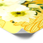 Gelbe Blumen Bogen Haldi Begrüßungszeichen Poster (Ecke)