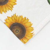 Gelbe Blumen Botanisches Blattgrün Monogramm Fleecedecke (Ecke)