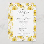 Gelbe Blumen Brautparty Einladung (Vorne/Hinten)