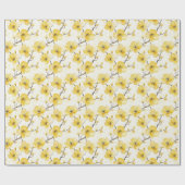 Gelbe Blumen Brautparty Geschenkpapier (Flach)