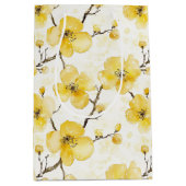 Gelbe Blumen Brautparty Mittlere Geschenktüte (Vorderseite)