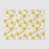Gelbe Blumen Brautparty Seidenpapier (Vorderseite)