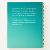 Gelbe Blumen Buchabdeckung Inspiration Notebook Notizblock (Rückseite)