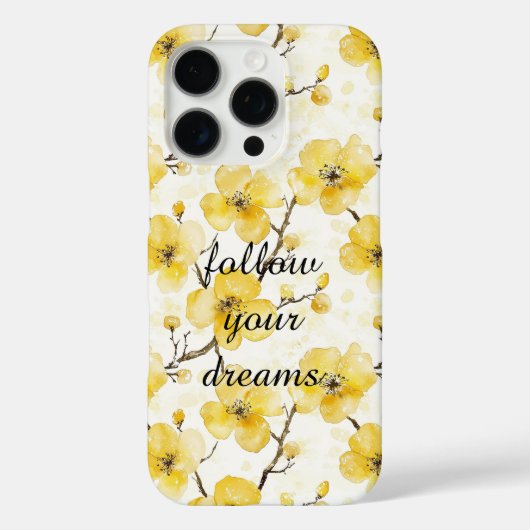 Gelbe Blumen Case-Mate iPhone Hülle (Rückseite)
