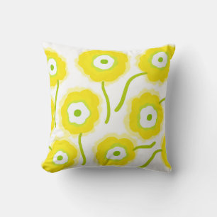 Gelbe Blumen Custom All-Over-Print Kissen. Kissen