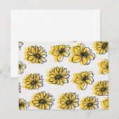 Gelbe Blumen Daisy Sonnenblume Lilly Botanical Postkarte (Vorne/Hinten)