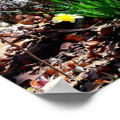 Gelbe Blumen Die Düfte im Foto-Poster aus Holz Poster (Ecke)