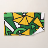 Gelbe Blumen Doodle Art Badhandtuch Set (Handtuch)