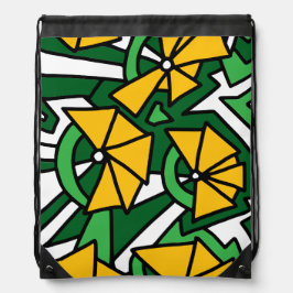 Gelbe Blumen Doodle Art Sportbeutel