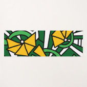 Gelbe Blumen Doodle Art Yogamatte (Vorderseite (Horizontal))